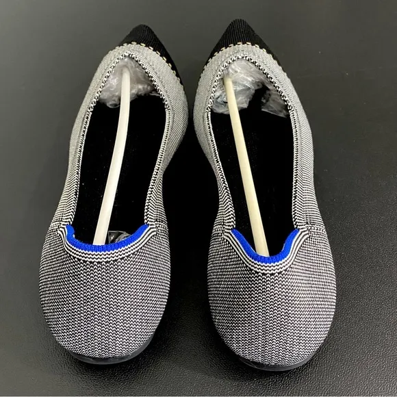 Rothy’s Point Flats Captoe Black Grey Mist Limited Edition