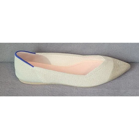 Rothy’s The Point Diamond Metallic Women’s Size 7.5 NWOT