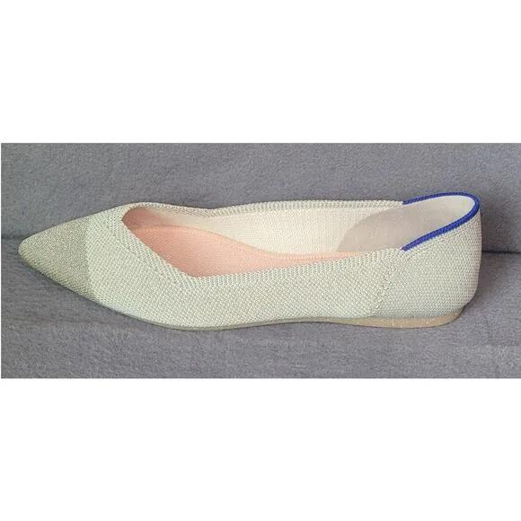 Rothy’s The Point Diamond Metallic Women’s Size 7.5 NWOT
