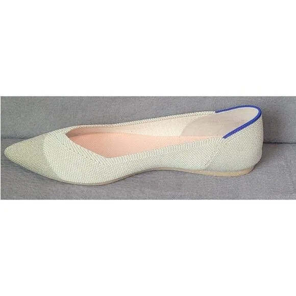 Rothy’s The Point Diamond Metallic Women’s Size 7.5 NWOT