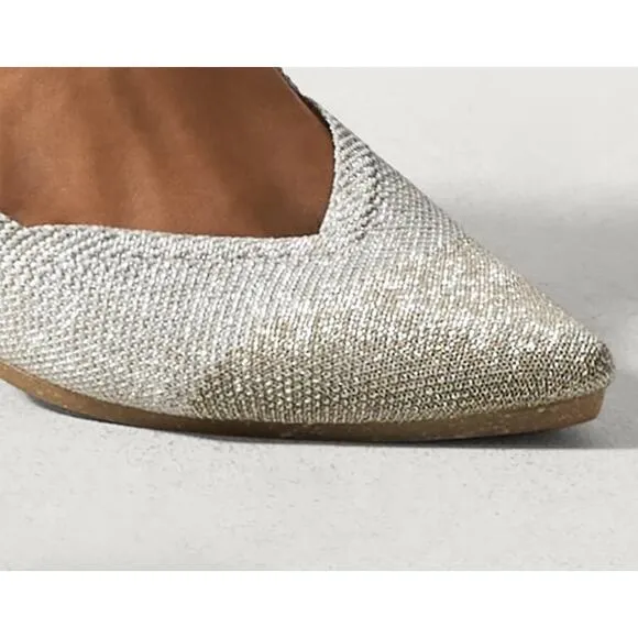 Rothy’s The Point Diamond Metallic Women’s Size 7.5 NWOT