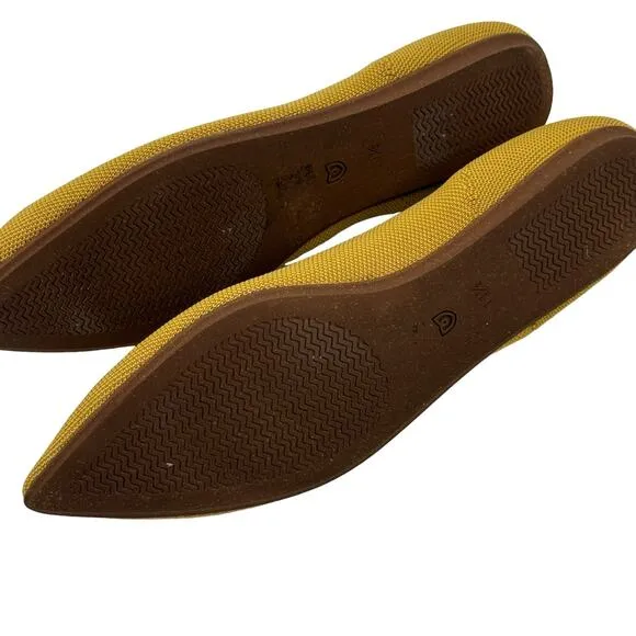 Rothy's The Point Flats RETIRED Marigold Yellow Classic Women’s Size 11.5 NWOB