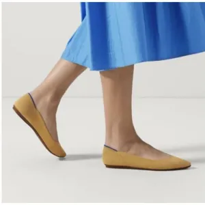 Rothy's The Point Flats RETIRED Marigold Yellow Classic Women’s Size 11.5 NWOB