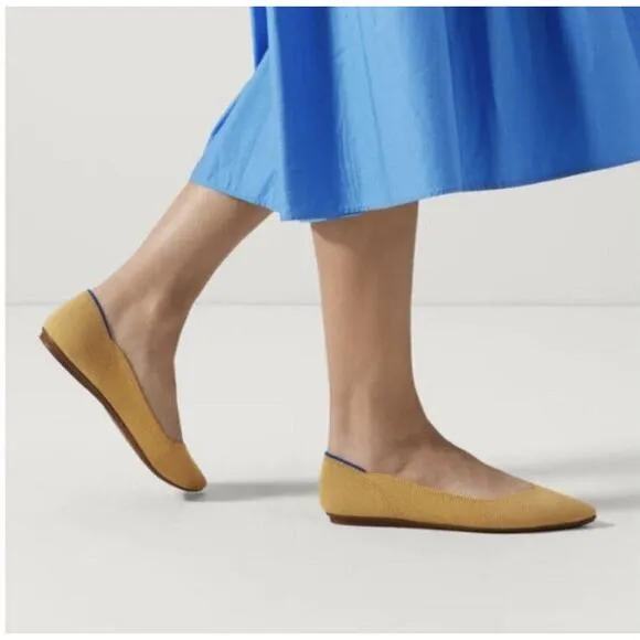 Rothy's The Point Flats RETIRED Marigold Yellow Classic Women’s Size 11.5 NWOB