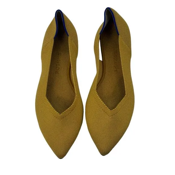Rothy's The Point Flats RETIRED Marigold Yellow Classic Women’s Size 11.5 NWOB