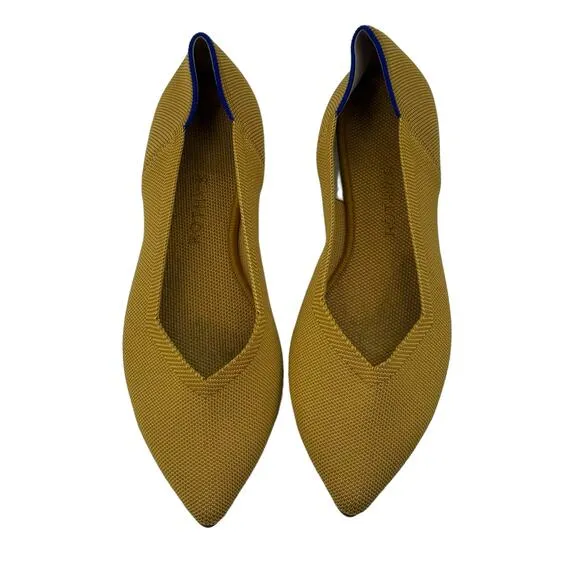 Rothy's The Point Flats RETIRED Marigold Yellow Classic Women’s Size 11.5 NWOB