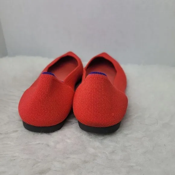 Rothy's The Point Retired Red Flame Slip On Flats Women's Size 9.5