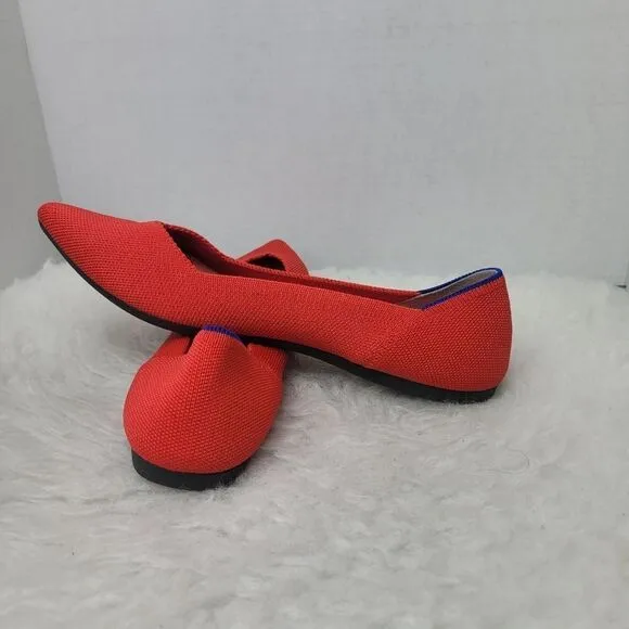Rothy's The Point Retired Red Flame Slip On Flats Women's Size 9.5