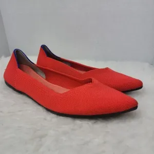 Rothy's The Point Retired Red Flame Slip On Flats Women's Size 9.5