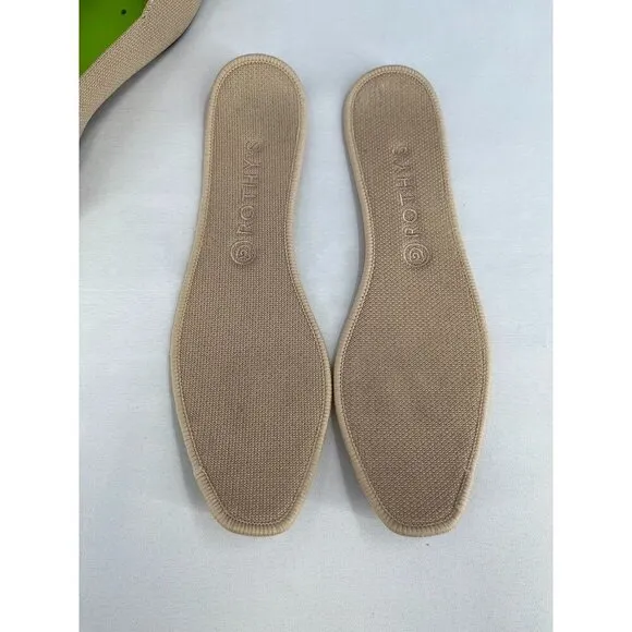 Rothy's The Square Ecru Knit Ballet Flat Women’s US 11 Casual Comfort Shoes