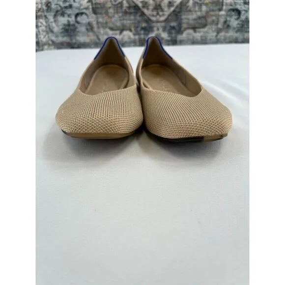 Rothy's The Square Ecru Knit Ballet Flat Women’s US 11 Casual Comfort Shoes