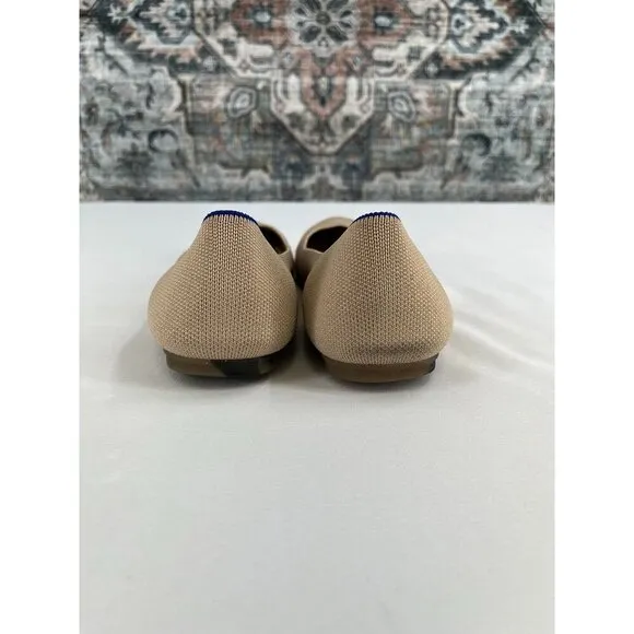 Rothy's The Square Ecru Knit Ballet Flat Women’s US 11 Casual Comfort Shoes