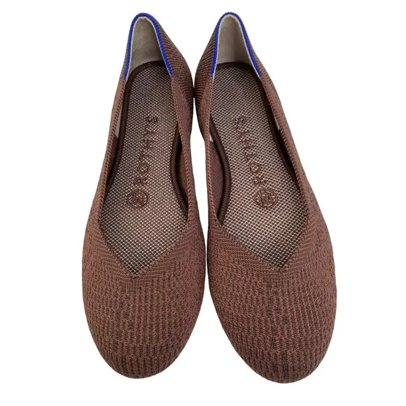 Rothys Womens Size 6 Brown Round Toe Flats Slip On NWOT The Mink 8176