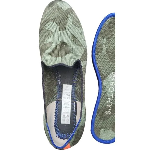 Rothy's womens size‎ 6 camo loafers casual comfort rugged streetwear