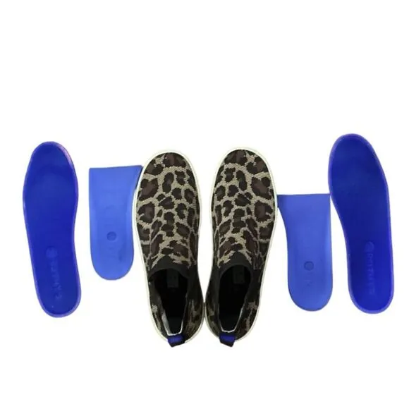 Rothys Chelsea Slip On Boots High Top Sneakers Leopard Print 9.5