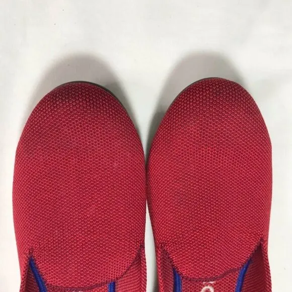 Rothys Red Knit Loafer Flats Sz 8