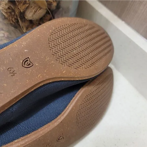 Rothy’s The Flat Slip On Shoes Navy Blue Woman's Size 6.5 Round Toe