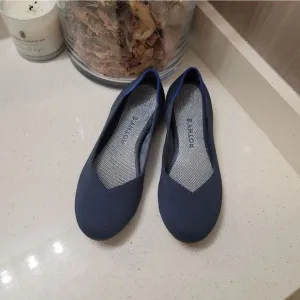 Rothy’s The Flat Slip On Shoes Navy Blue Woman's Size 6.5 Round Toe