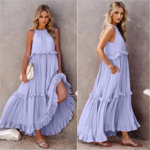 Ruffle Radiance Sleeveless Maxi - Lilac