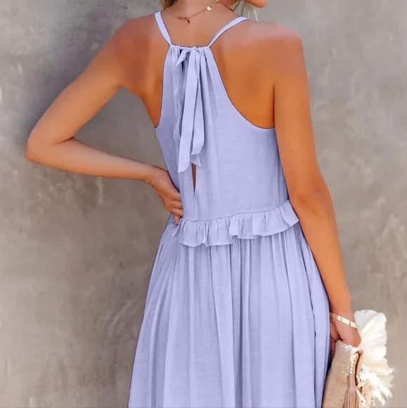 Ruffle Radiance Sleeveless Maxi - Lilac