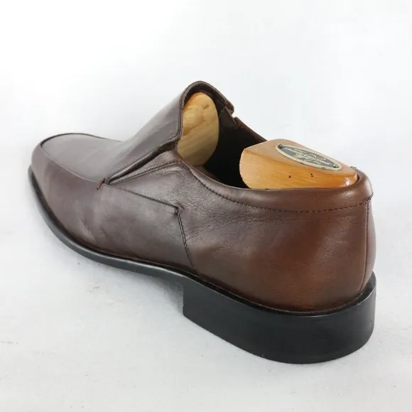 RUSH by GORDON RUSH Kyler Brown Leather Loafers PAIR Sz 8.5 US Men