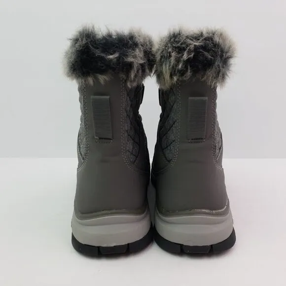 Ryka Brisk Womens Sz 7W Charcoal Grey Water Repellent Quilted Ankle Winter Boots