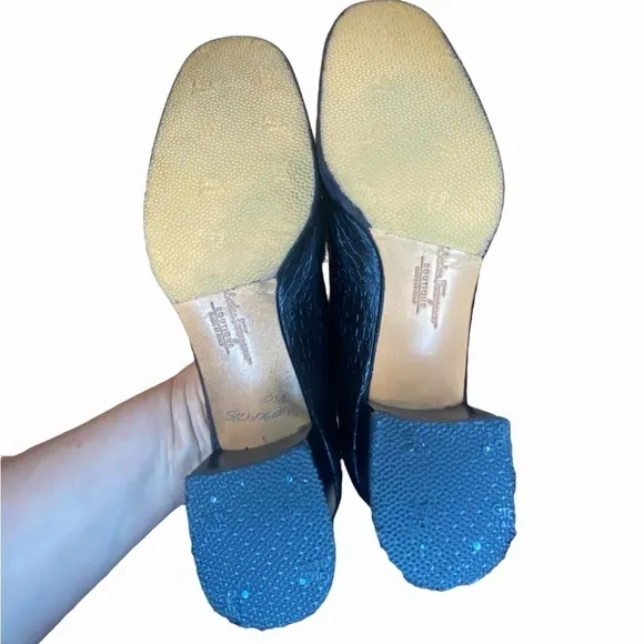 Salvatore Ferragamo Custom Leather &amp; Suede Non slip Sole Loafers Women’s Size 4B
