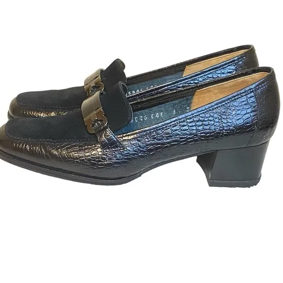 Salvatore Ferragamo Custom Leather &amp; Suede Non slip Sole Loafers Women’s Size 4B