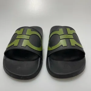 Salvatore Ferragamo Groove Pool Slides Size 9 $295. Lightly Used. Box Included.