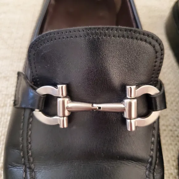 Salvatore Ferragamo Men's Black Bit Loafers Sz 8.5