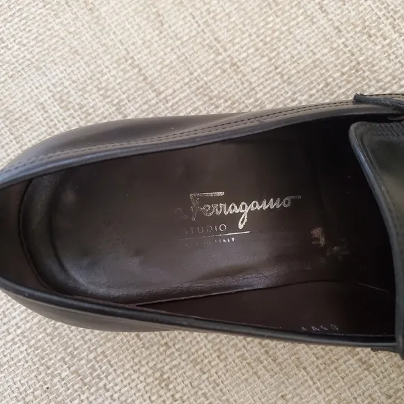 Salvatore Ferragamo Men's Black Bit Loafers Sz 8.5