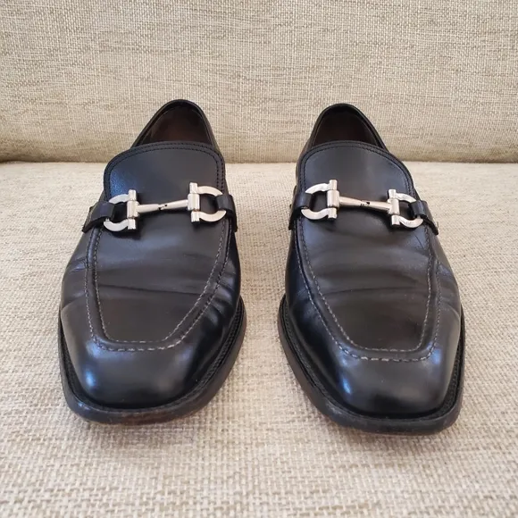 Salvatore Ferragamo Men's Black Bit Loafers Sz 8.5