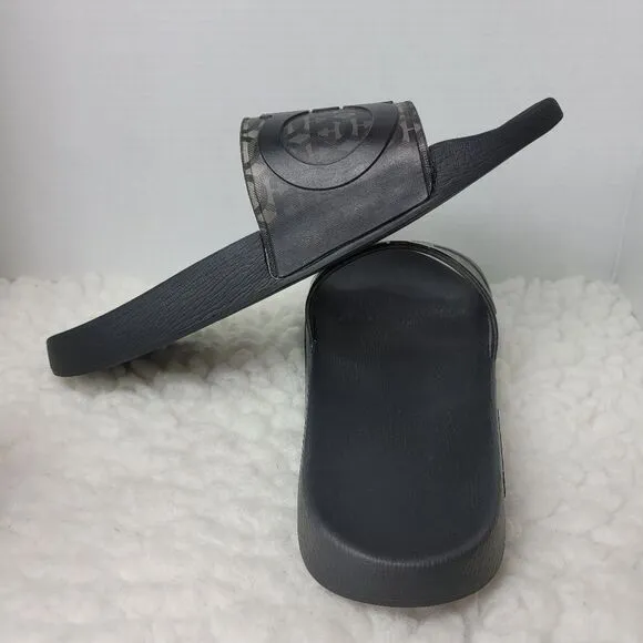 Salvatore Ferragamo Groove 6 Men's  Sandals Size 10M Rubber Gancini Logo  Slides