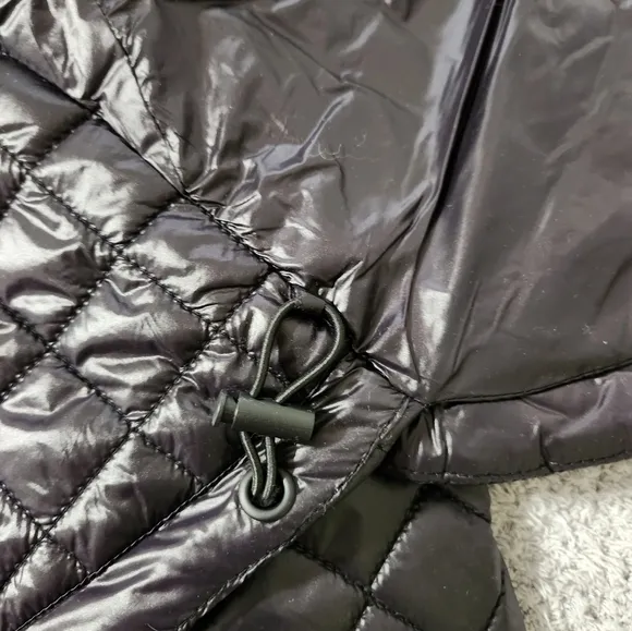 Sam Edelman Black Quilted Collared Round Hem Jacket