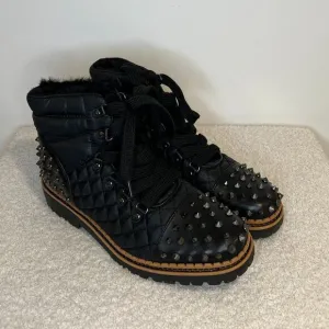 Sam Edelman | Bren Quilted Studded Ankle Boots | Black