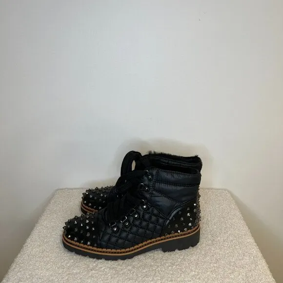 Sam Edelman | Bren Quilted Studded Ankle Boots | Black