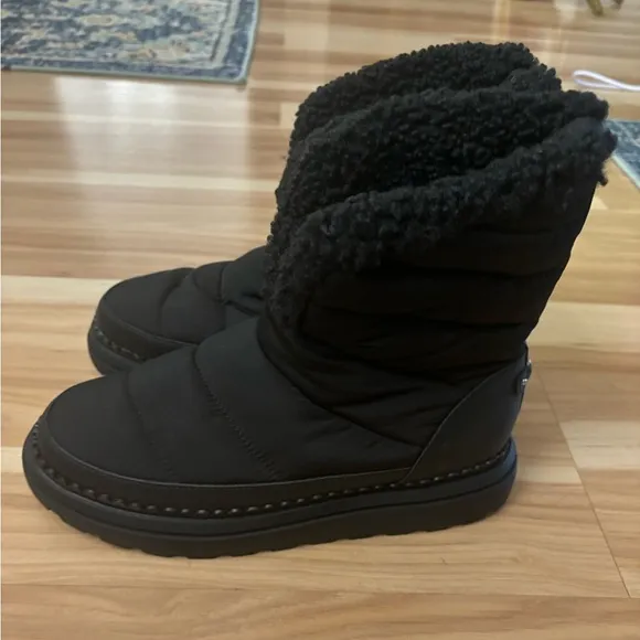 Sam Edelman Faux Fur Lined Insulated Ozie Boot in Black Size 8 New