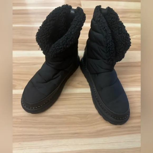 Sam Edelman Faux Fur Lined Insulated Ozie Boot in Black Size 8 New