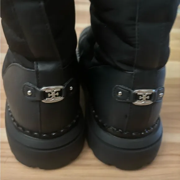 Sam Edelman Faux Fur Lined Insulated Ozie Boot in Black Size 8 New