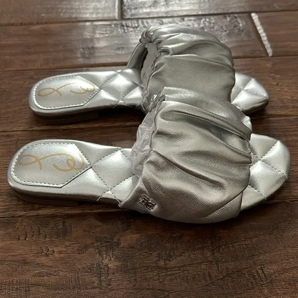 Sam Edelman Girls Briar Mini Sandals in Silver Size 12