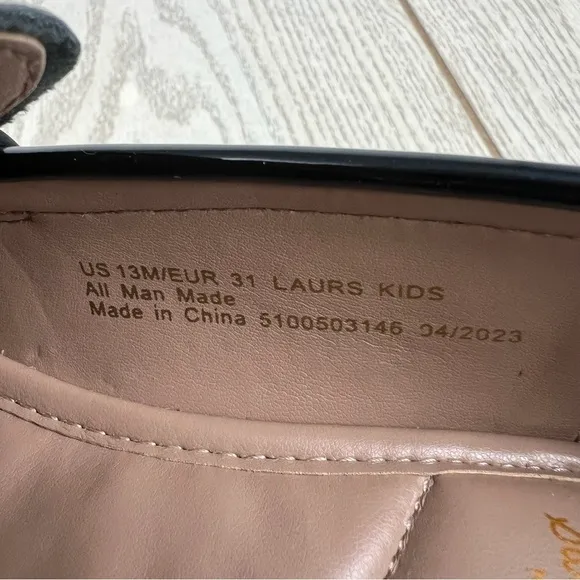 Sam Edelman Kids Laurs Lug Sole Oxford Patent Loafers 13M Black $70