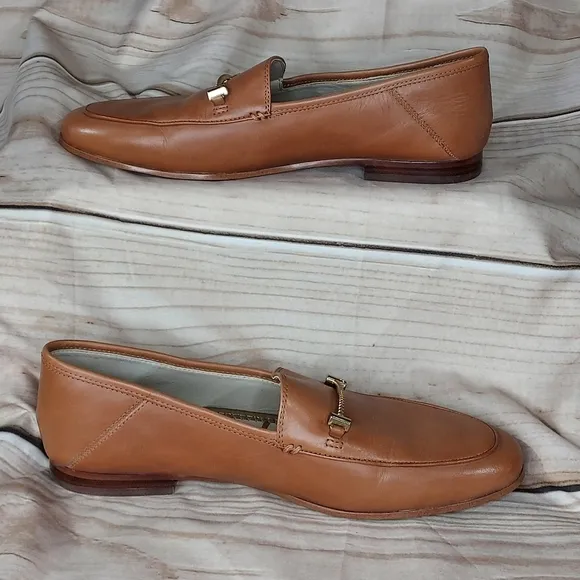 Sam Edelman Lior Loafer bit saddle leather brown toffee caramel womens 9.5