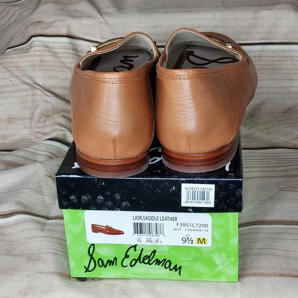 Sam Edelman Lior Loafer bit saddle leather brown toffee caramel womens 9.5