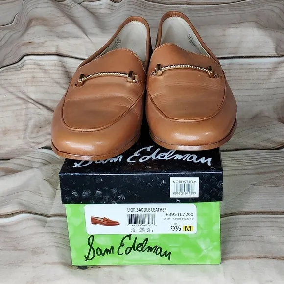 Sam Edelman Lior Loafer bit saddle leather brown toffee caramel womens 9.5