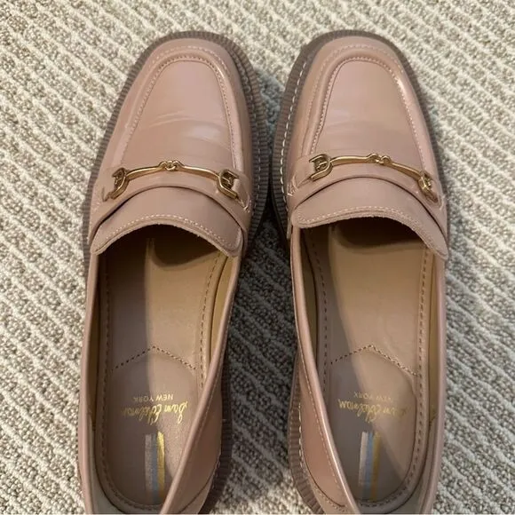 Sam Edelman Tan Laurs Lug Sole Loafers Size 8.5