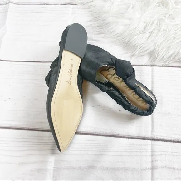 Sam Edelman Women's Rivers Mule Sling back Pointed Toe Flat in Black Size 7.5