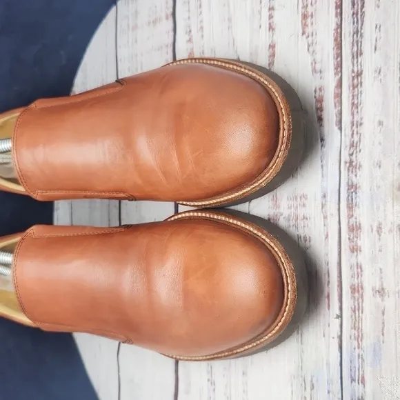 Samuel Hubbard 'Frequent Traveler' Whisky Leather Slip On Loafers Size Men's 9.5