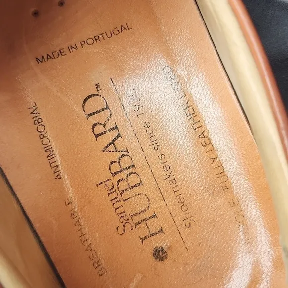 Samuel Hubbard 'Frequent Traveler' Whisky Leather Slip On Loafers Size Men's 9.5