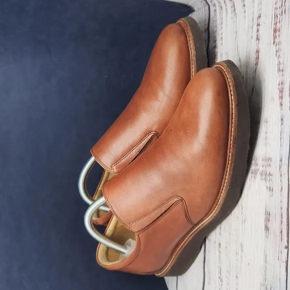 Samuel Hubbard 'Frequent Traveler' Whisky Leather Slip On Loafers Size Men's 9.5