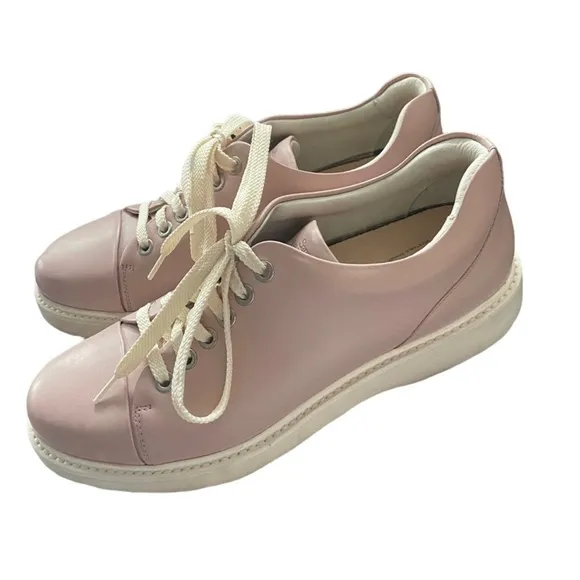 Samuel Hubbard Light Pink Fast For Her size 7 Leather Casual Fashion Sneakers.